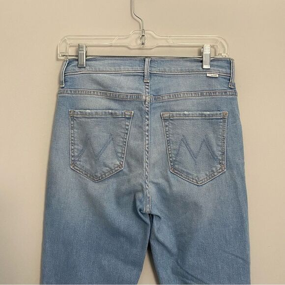 MOTHER The Insider Crop Step Fray Flared Jeans in Fresh Catch - Picture 6 of 9